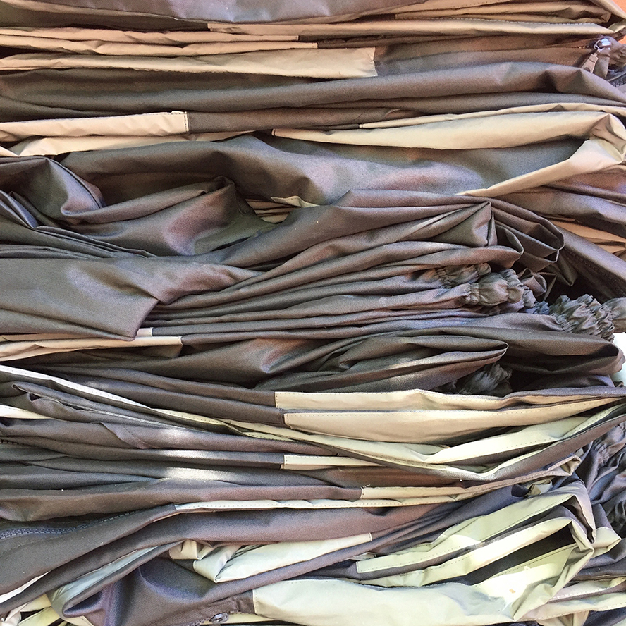 Glovo Upcycled Burlap Plastic turned into Ecoproducts