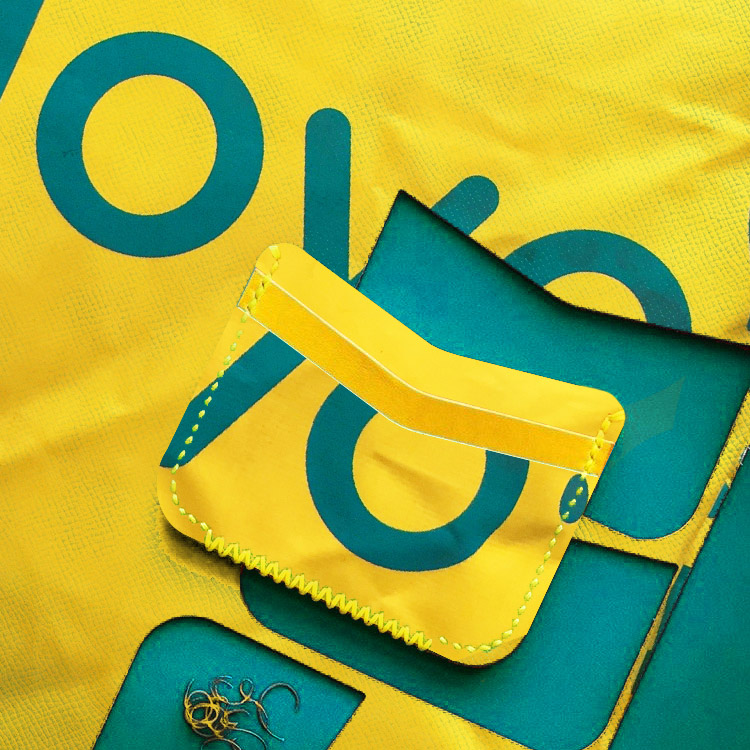 Glovo Upcycled Burlap Plastic turned into Ecoproducts