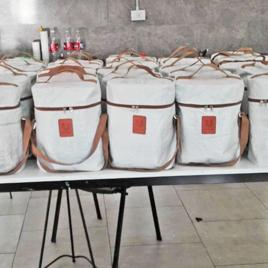 Unilever Upcycled Burlap Bags turned into Ecoproducts