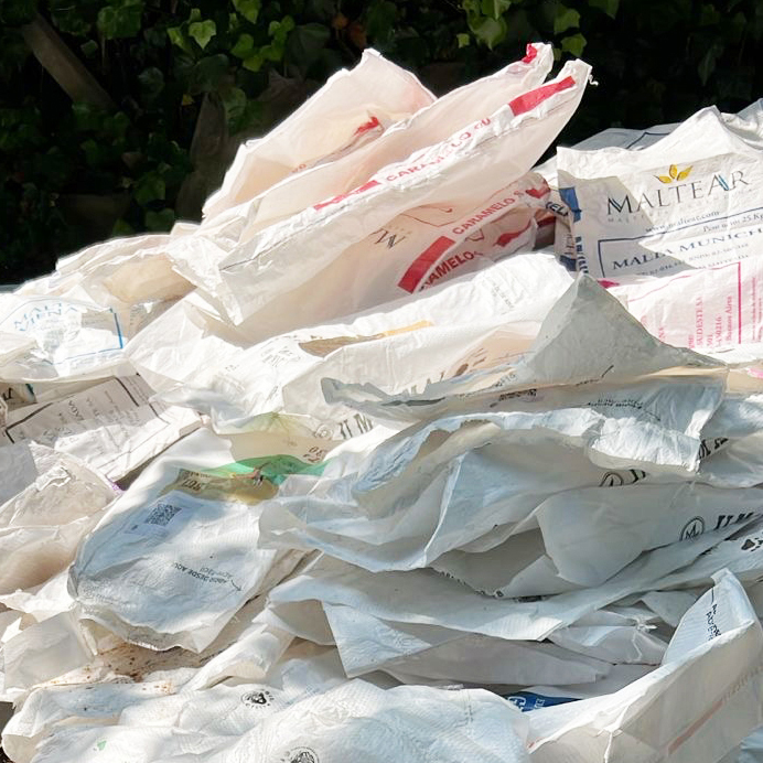 Unilever Upcycled Burlap Bags turned into Ecoproducts