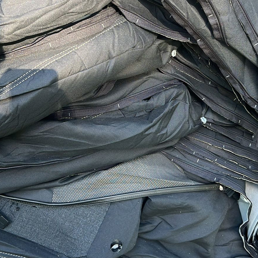 Mercedes Benz Upcycled Upholstery turned into Ecoproducts